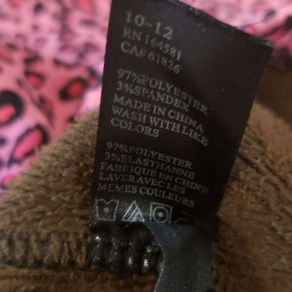 𝅺just cozy Girls Pink Cheetah print 10 12 - Picture 4 of 4